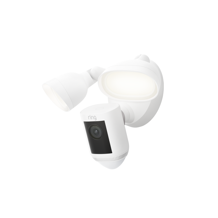 Ring White Wired 2K Floodlight Cam Pro