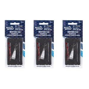 3x Jarvis Walker Paternoster Whiting Rig with 30g Sinker Size 4