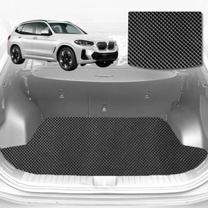 6D Diamond Car Boot Mat for BMW iX3 (G08)2022-Current-Cargo Mat-Black-Outback GT