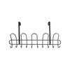 Adoored 15 Black Hook Over-The-Door Hook Rack