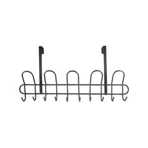 Adoored 15 Black Hook Over-The-Door Hook Rack