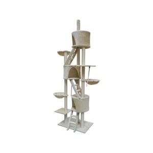 Yes4pets 244 Cm Xl Multi Level Cat Scratching Post Tree Scratcher Pole- Beige