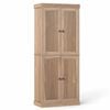 Costway 4-door Buffet Sideboard Cupboard Natural