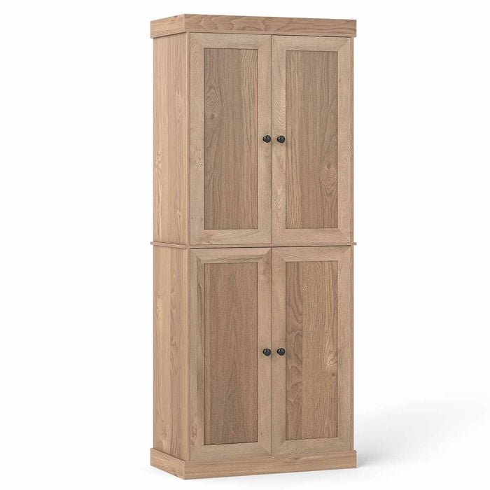 Costway 4-door Buffet Sideboard Cupboard Natural