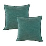 2PK Jason Commercial Square Linen Look Bed Cushion 44x44cm - Teal