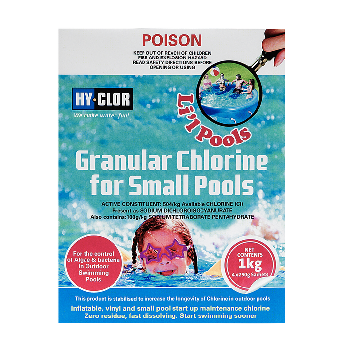 Hy-Clor 4 x 250g Lilpools Granular Pool Chemical Pack