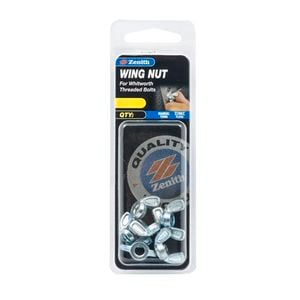 Zenith 3/8" Zinc Plated Wing Nut - 3 Pack