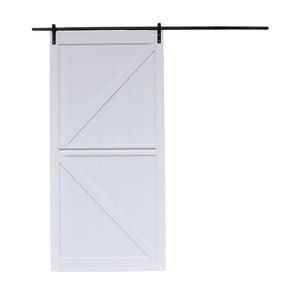 Pillar 2150 x 1000mm White PVC Barn Door Complete Kit