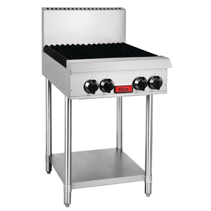 Thor Open Hob 4 Burner Benchtop Ng Tr-hp424f 24" Natural Gas Commercial Cooking