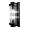 Eli & Co. Lighting Eira Luxe Ribbed Glass Indoor Wall Light – Black Pack of 2