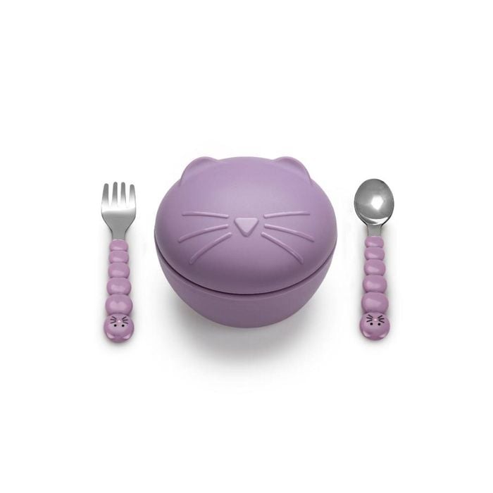 Melii Silicone Animal Bowl With Lid And Utensils - Surprise Style Selection