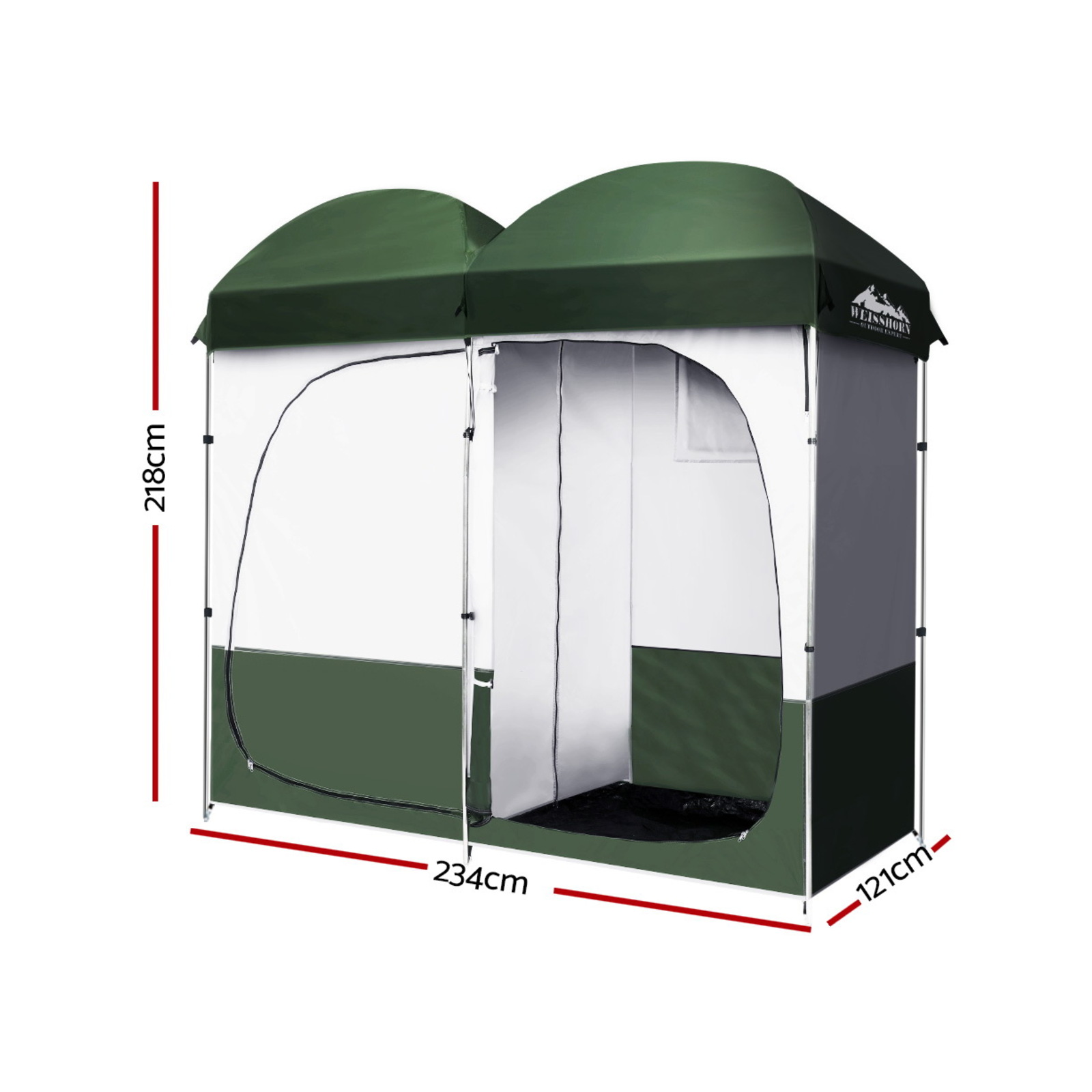 Weisshorn Double Camping Shower Toilet Tent Outdoor Portable Change Room Green Bunnings Australia