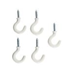 Everhang 10mm White PVC Cup Hook - 5 Pack