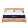RoomSense Queen 26cm Firm Mattress Bundle with Oatmeal Wooden Bed Frame
