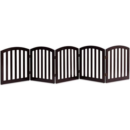 Costway 5 Panel Pet Playpen Fence Dog security Barrier Brown Bunnings Australia