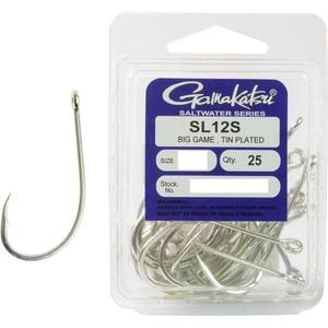 Gamakatsu SL12S Big Game Tin Plated Fishing Hook Bulk 25 Pack 9/0