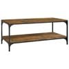 vidaXL Coffee Table Smoked Oak Engineered Wood Couch End Table Bedside Table