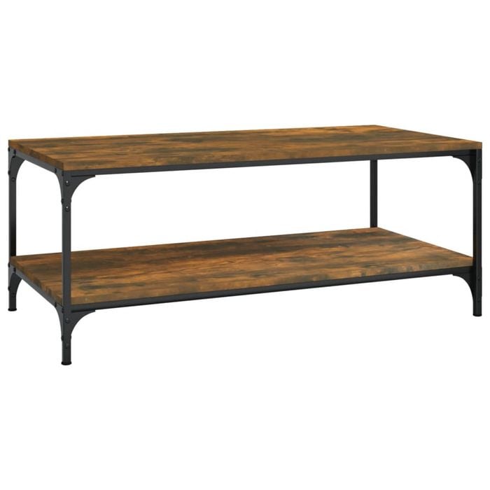 vidaXL Coffee Table Smoked Oak Engineered Wood Couch End Table Bedside Table