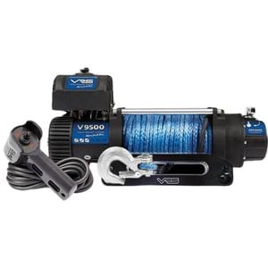 Vrs V9500s Electric Winch 12v 9,500lbs With Synthetic Rope