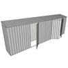 Build-a-Shed 0.8 x 6 x 2m Skillion Shed with Single and Double Hinged Side Doors - Zinc