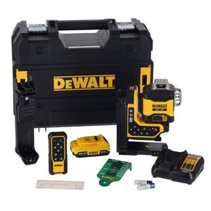 DeWALT 18V XR 3x360 Remote Control Green Beam Laser DCLE34035D1-XE