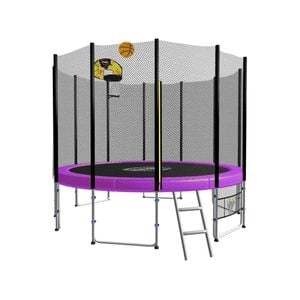 Kahuna Blizzard 12ft Trampoline With Basketball Set - Purple