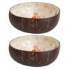 2x Tree Ruby 13cm Decorative Coco Capiz Bowl Container Home Tabletop Decor Round