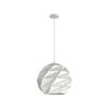 CLA Lighting ORIGAMI Interior Dome Carved Iron Pendant Light- Large Matt White