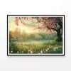Field Of Flowers with Trees  Print 100% Australian Made 90x60cm  (Poster)