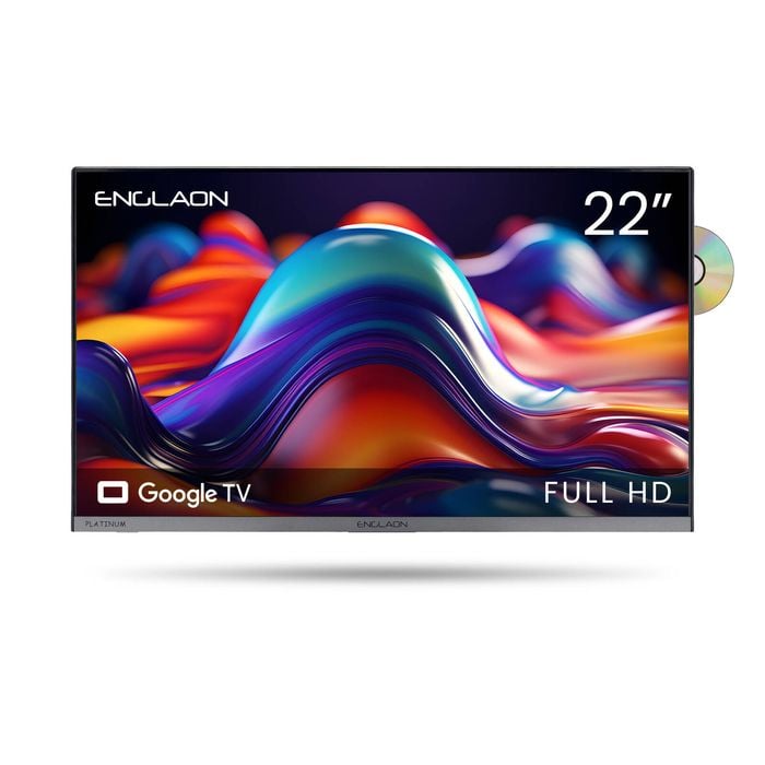 Englaon Frameless 22'' Full HD Smart LED 12V TV DVD Combo for Caravan
