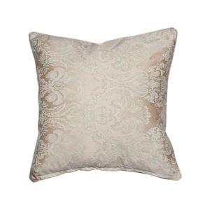 CottonMore A pair of 100% Cotton Sateen Jacquard Beige Euro & Square Cushion Covers 45x45cm