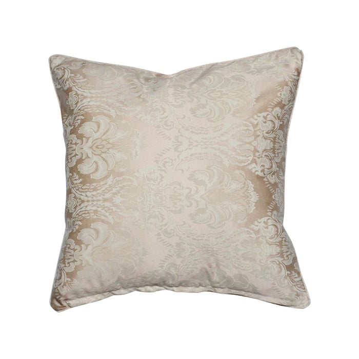 CottonMore A pair of 100% Cotton Sateen Jacquard Beige Euro & Square Cushion Covers 45x45cm