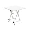 SOGA White Square Folding Table with Lacquered Legs