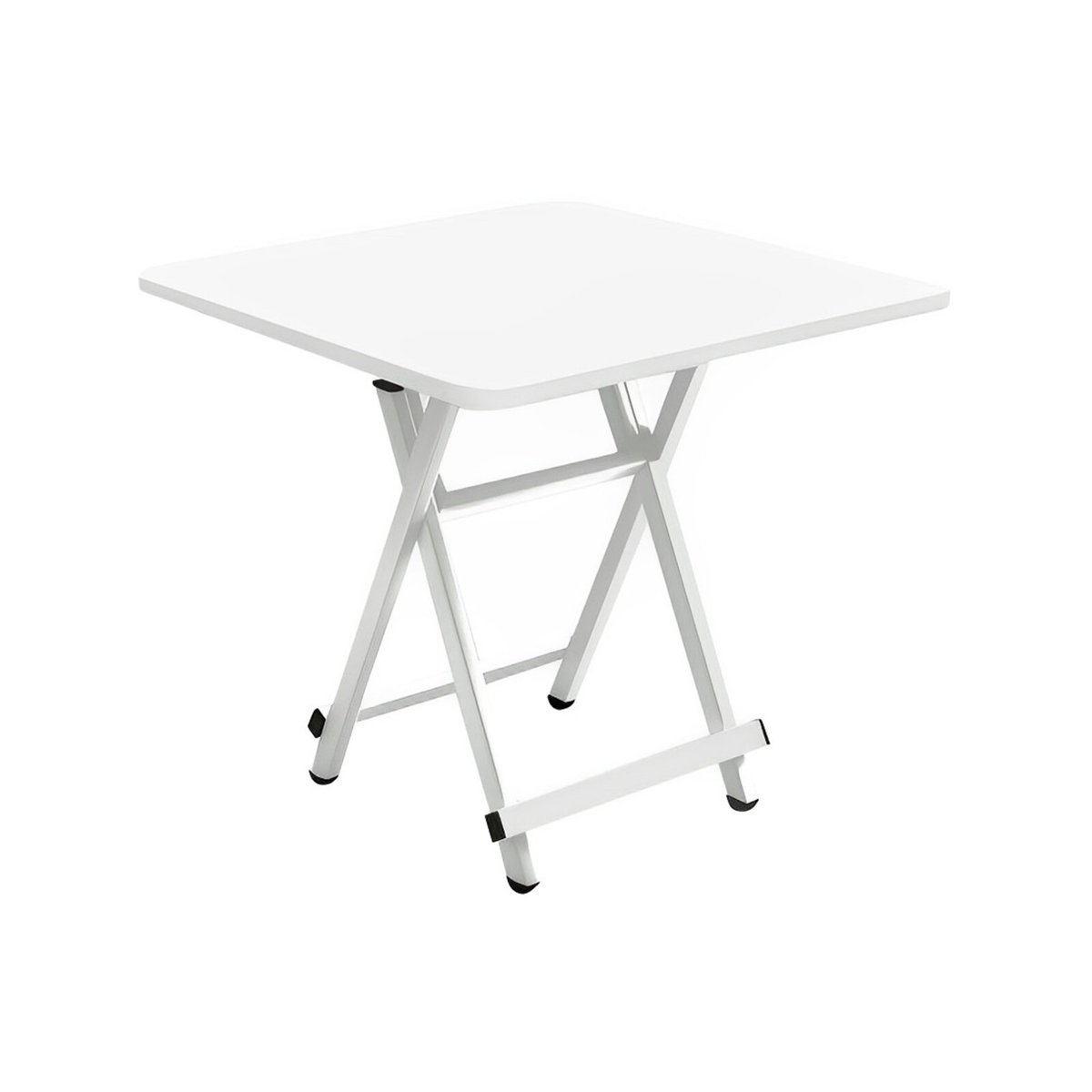 SOGA White Square Folding Table with Lacquered Legs - Bunnings Australia