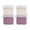 2x 2pc Melii Silicone Kid-friendly Snack Food Containers Set Pink-ivory 236ml