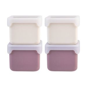 2x 2pc Melii Silicone Kid-friendly Snack Food Containers Set Pink-ivory 236ml