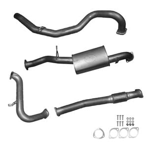 Ignite Exhausts Turbo Back For Nissan Gu Patrol 3l Wagon 3" No Cat With Muffler Raw Aluminised Steel