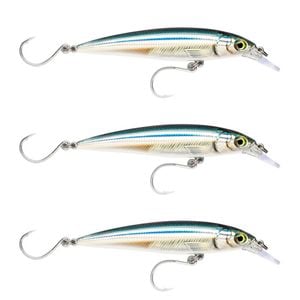 3x Rapala 12cm Saltwater X Rap Long Cast Sink Minnow Fishing Lures - Anchovy