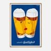 Galrie Schafft Geselligkeit Beer Poster - Classic Vintage Advertising Art Print, Wood Frame, A0 84 x 119cm (33 x 47inch)