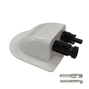 Exotronic White Solar Connector Cable Entry Cover