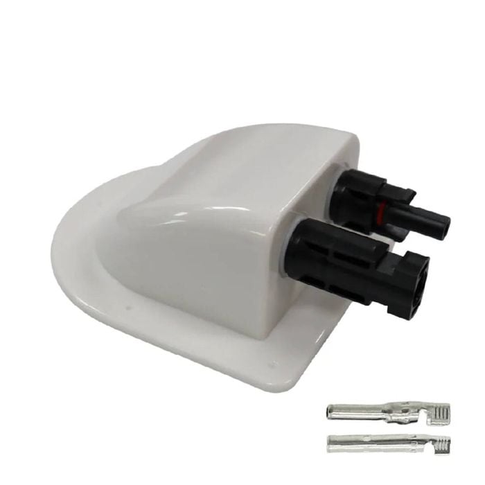 Exotronic White Solar Connector Cable Entry Cover