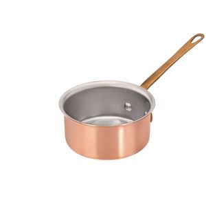 Matfer Bourgeat Copper Sauce Pan - Brass Handle, 90mm