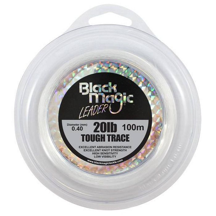 Black magic tough trace monofilament fishing leader 20lb