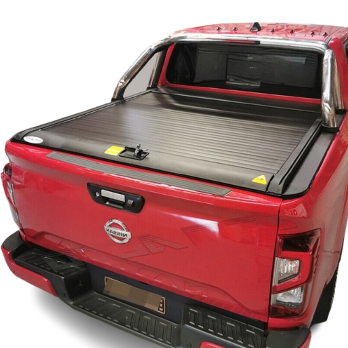 JTM Auto Alloy Roller Shutter Tonneau Hard Lip with LED to suit Nissan Navara NP300 D23