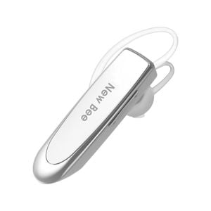 New Bee Bluetooth Headset Handsfree Wireless Bluetooth Earpiece Driving Earphone 24 Hrs (White)