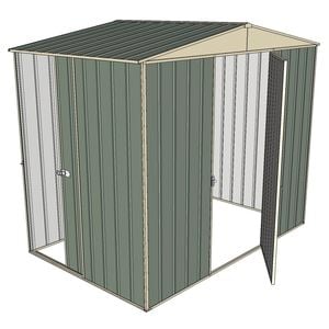 Build-a-Shed 2.3 x 1.5 x 2.3m Single Hinge and Single Sliding Door Narrow Shed - Green