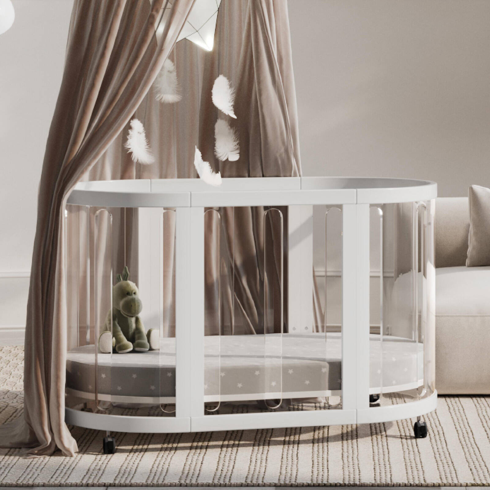 Babyhood Kaylula Sova Cot Clear Mattress White Bunnings