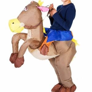 Inflatable Kids Piggyback Ride On Horse Costume - One Size