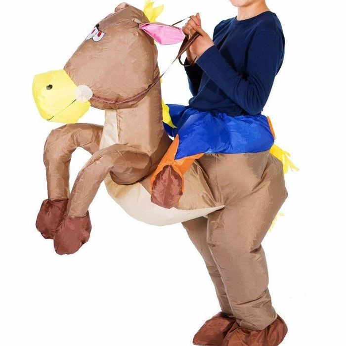 Inflatable Kids Piggyback Ride On Horse Costume - One Size