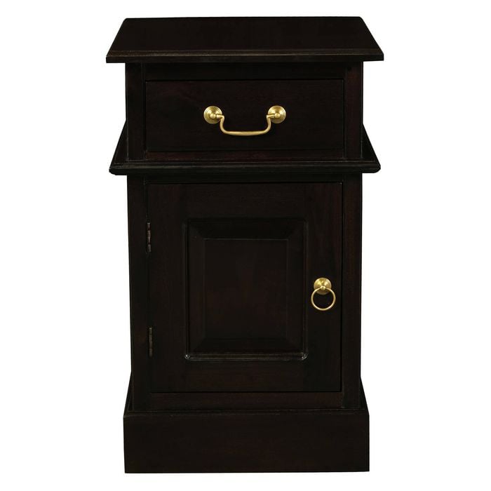 Centrum Furniture Tasmania 1 Door 1 Drawer Bedside Table - Left - Chocolate